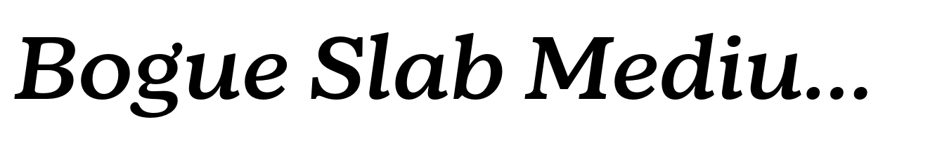 Bogue Slab Medium Italic